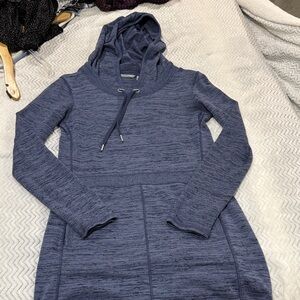 Athleta Heathered Blue Hoodie